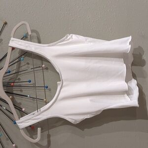 Carve Designs Tank Top White With Built-in Bra Small